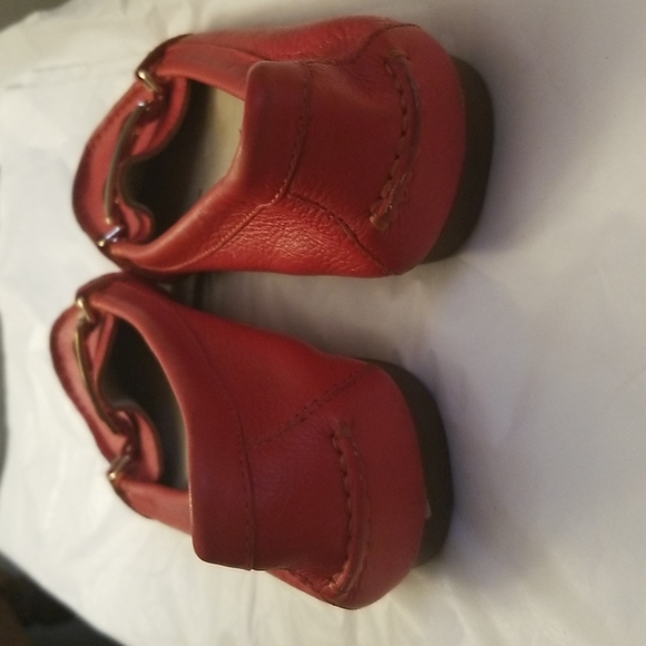 Coach Shoes Coach Flynn Red Leather Flat Driving Shoes Poshmark